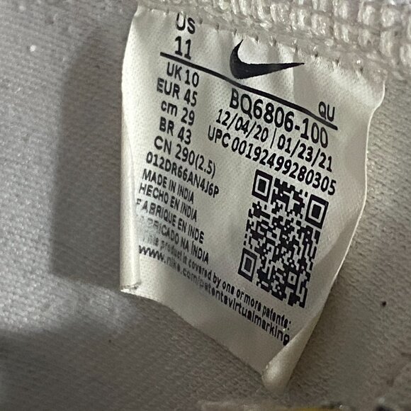 Nike Blazer Mid '77 Vintage White Black Sneakers Size 11 - Picture 8 of 8